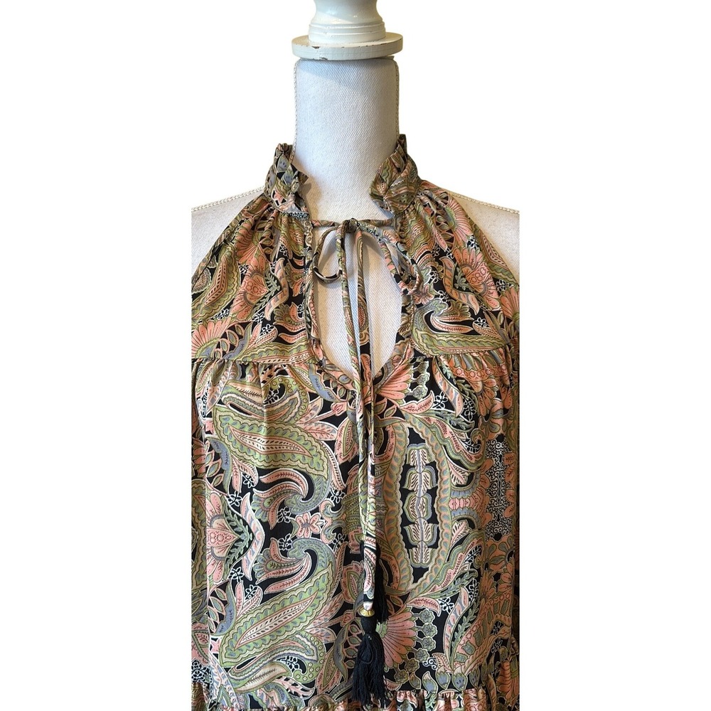 Boemo Paisley Boemo Tiered Maxi Dress XL Halter Neck, bohemian, resort, artsy - Picture 4 of 5